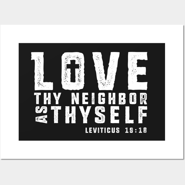 Love Thy Neighbor - White Imprint Wall Art by MandeeMarieDesigns